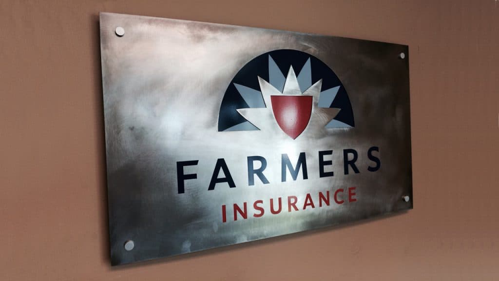 A Steel Lobby Sign