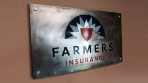 A Steel Lobby Sign